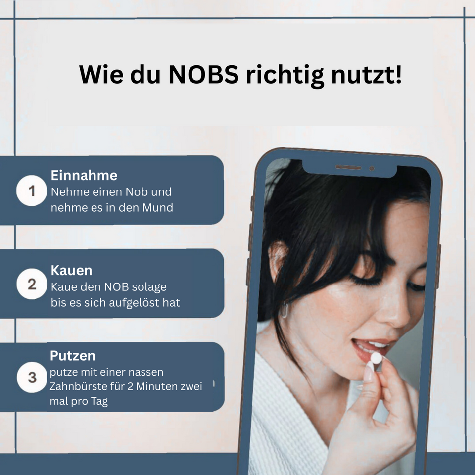 NOBS Zahnputz-Tabletten – Natürliche Zahnpflege ohne Kompromisse | Vegan, Fluoridfrei & Nachhaltig